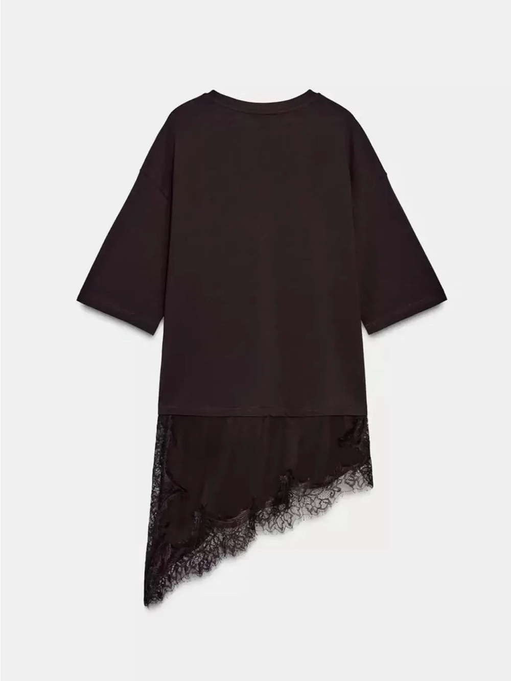 NWT Zara Combination Lace Asymmetric Top
